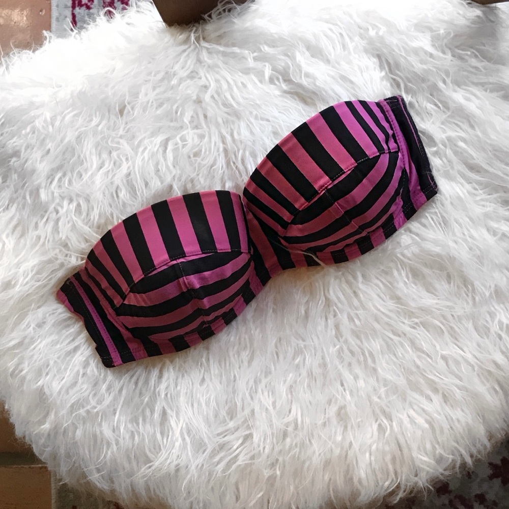 H&M Purple & Black Underwire Bikini Top